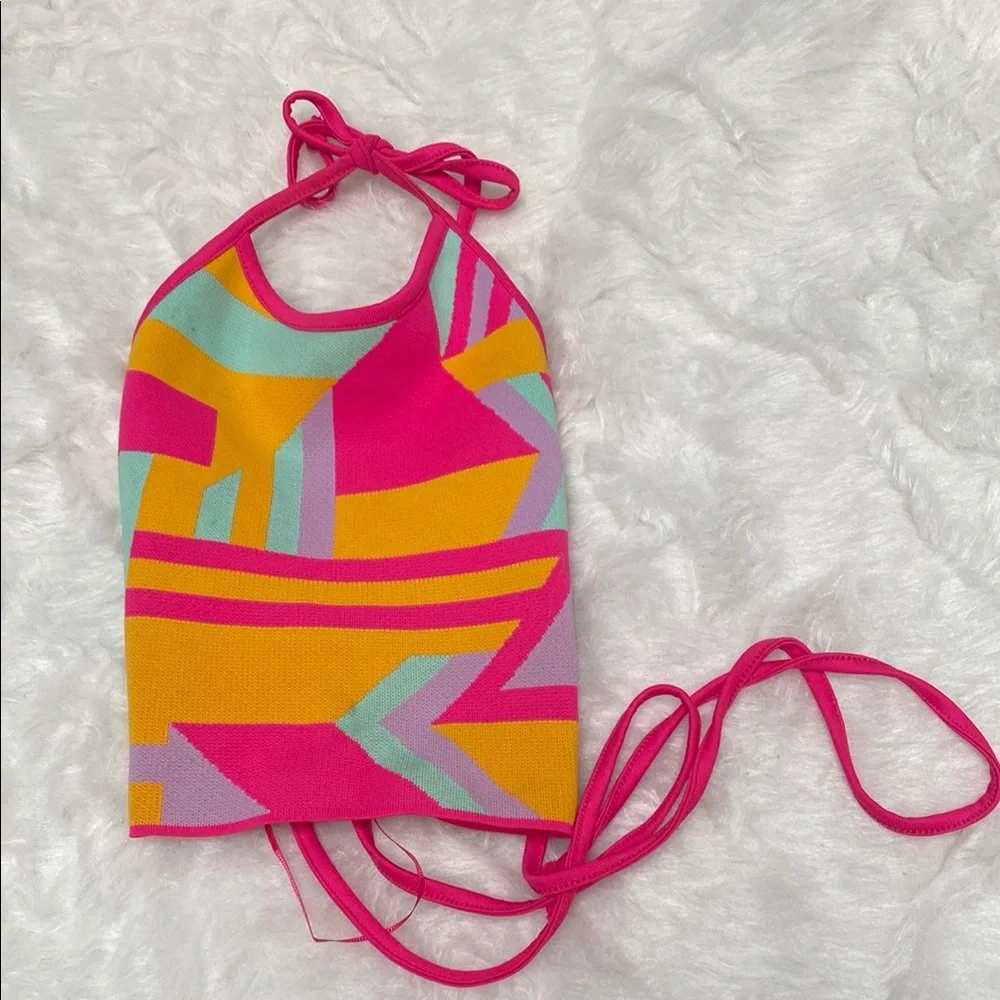 Zara Pink and Orange Bibs Vibrant Accessories